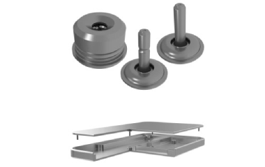 Verborgen RVS paneelbevestigers met magnetische ontgrendeling