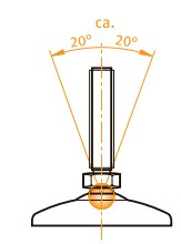 Stelvoeten het modulaire systeem Zwenkbare stelvoeten